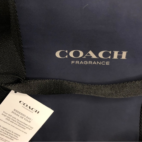 NWT Coach Travel / Weekender Duffle Bag Zippered- Navy Bluer - Picture 5 of 11